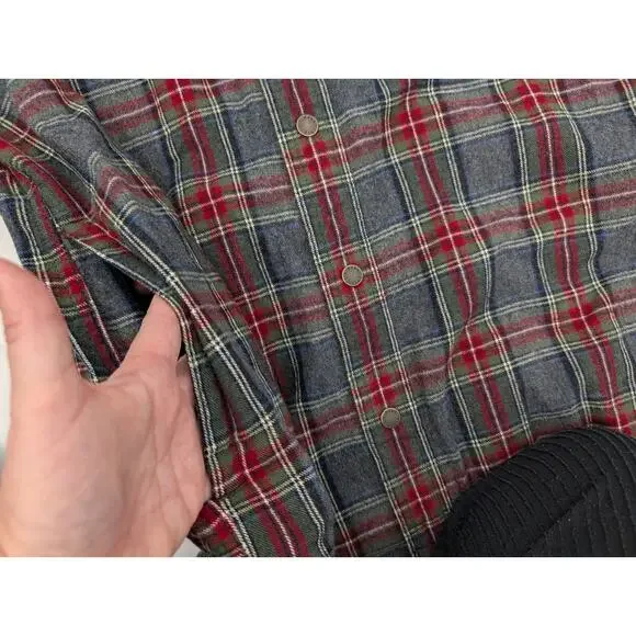 NWT LL Bean Men's XL Hooded Flannel Grey Stewart Outdoors Hiking Camping Fishing - Picture 4 of 7